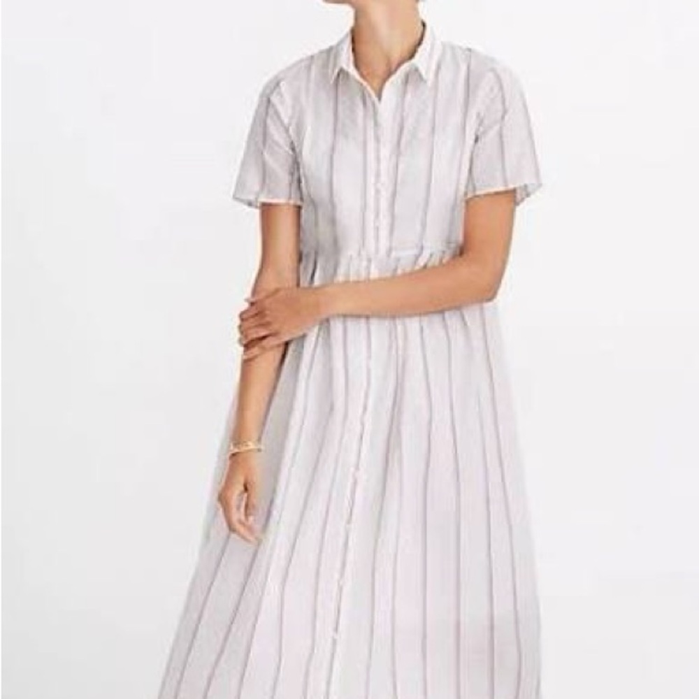 Madewell Cream Midi Dress with Elegant Design